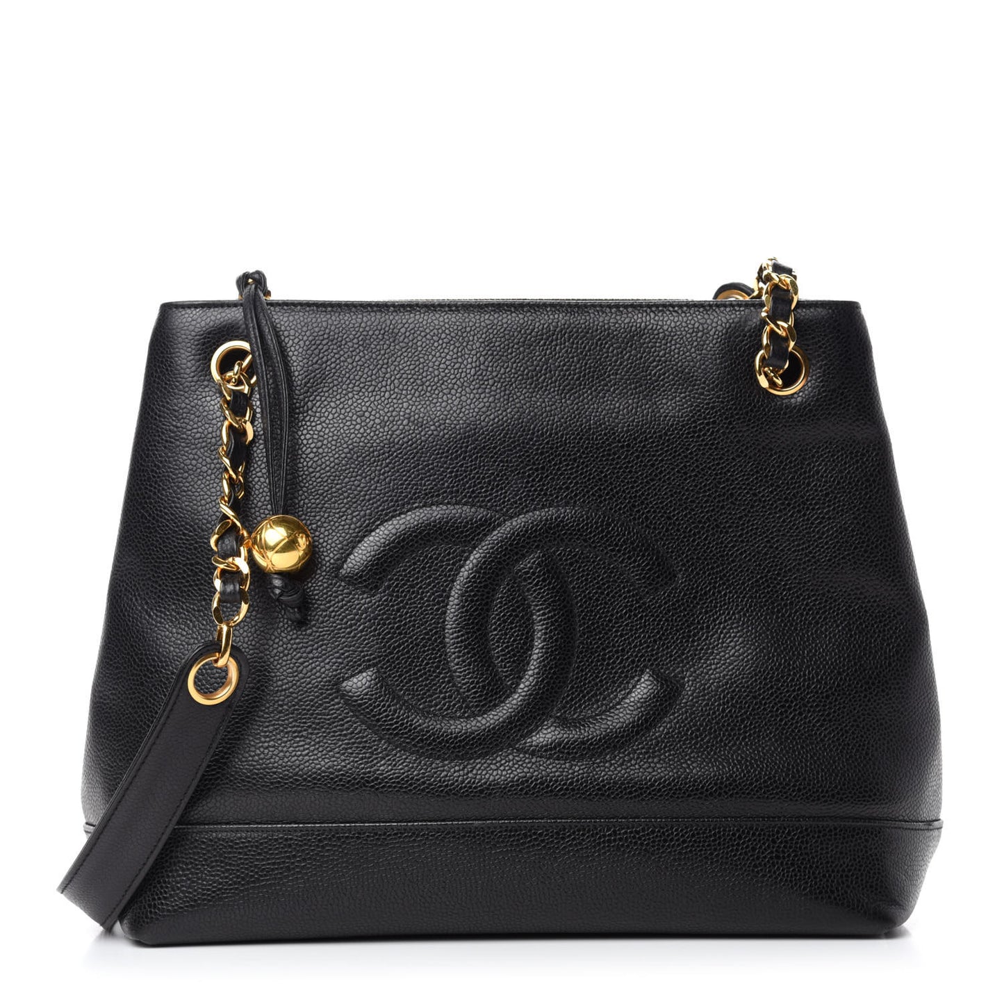 Caviar CC Shoulder Bag Black