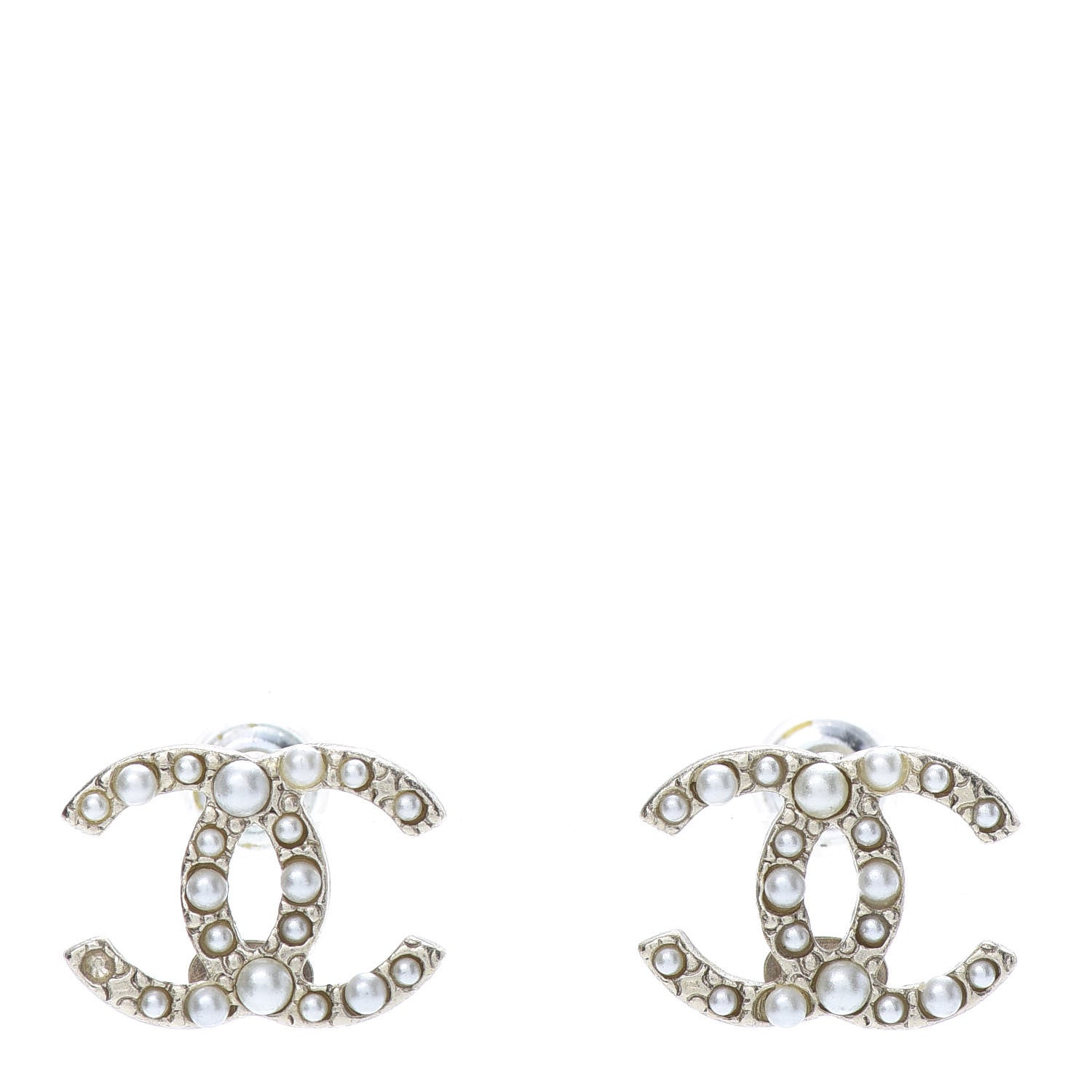 Chanel Pearl CC Earrings Light Gold 1 of 5