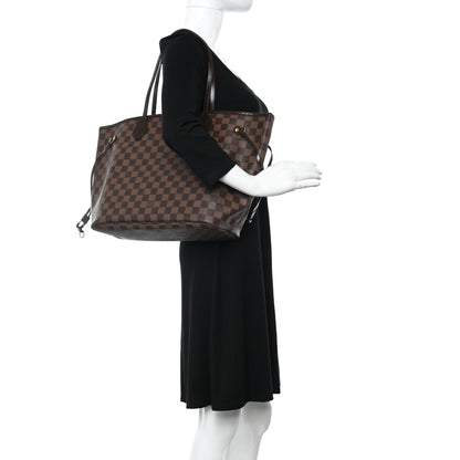 Louis Vuitton Damier Ebene Neo Neverfull MM Rose Ballerine 2 of 13
