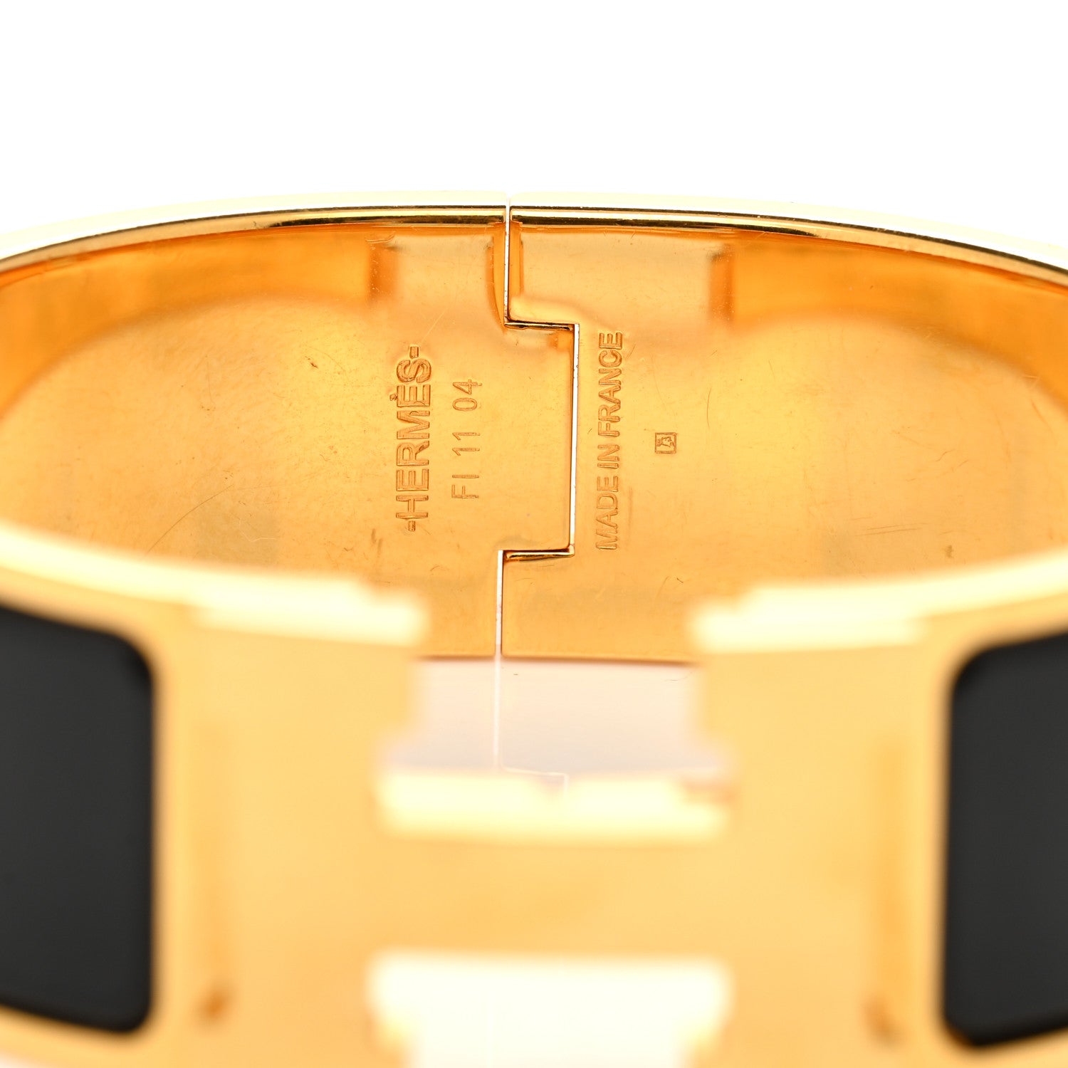 Hermes Enamel Wide Clic Clac H Bracelet PM Black 4 of 5