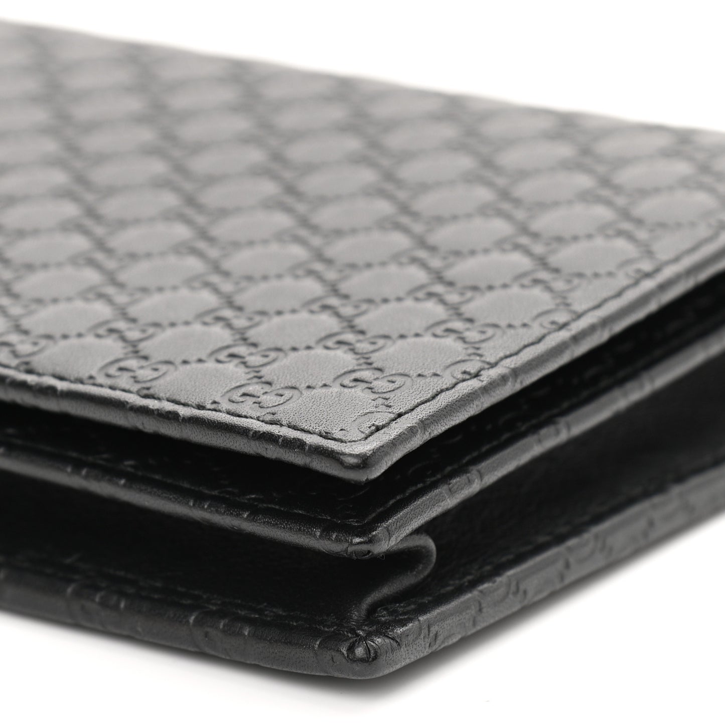 Microguccissima Crossbody Wallet Black