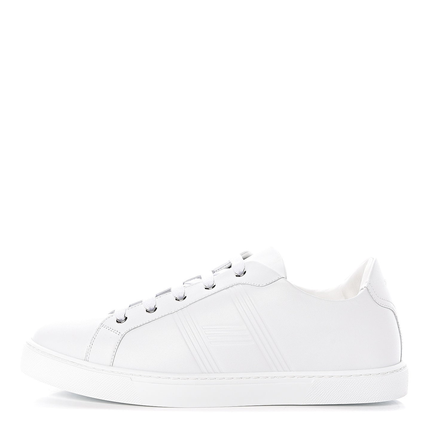 Calfskin Mens Advantage Sneakers 43 White