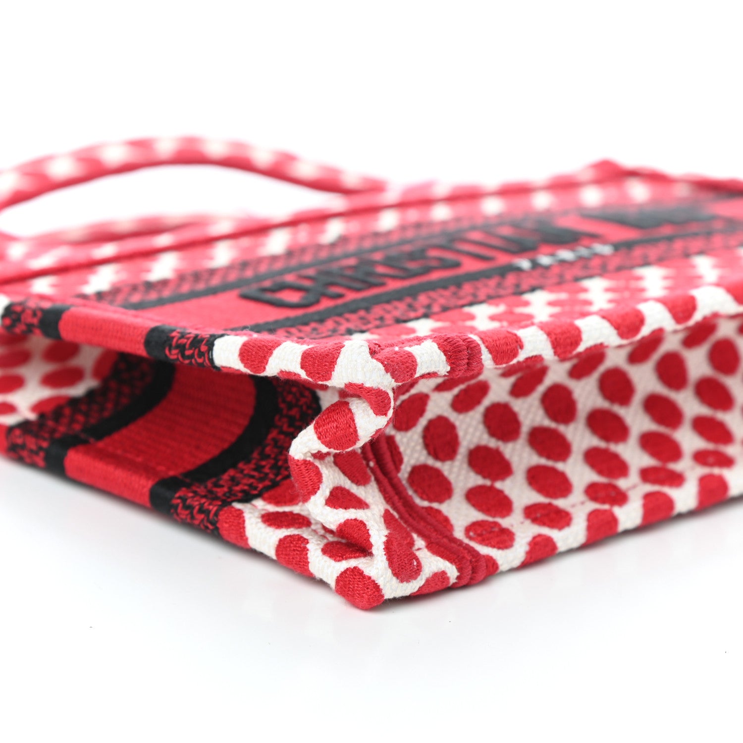 Christian Dior Canvas DiorAmour Dots Mini Book Tote Red 8 of 9
