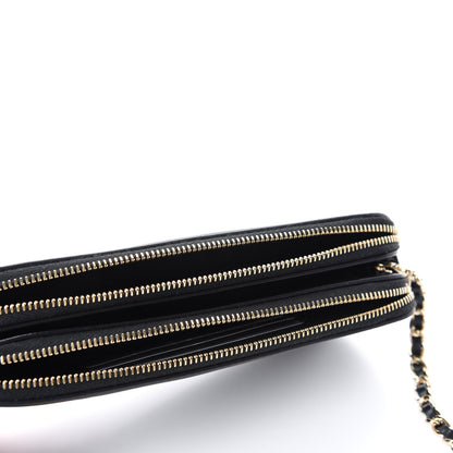 Chanel Caviar Quilted CC Filigree Clutch With Chain Black 5 of 12