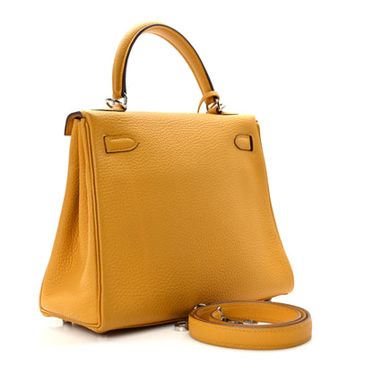 Hermes Togo Kelly Retourne 25 Jaune Ambre 3 of 11
