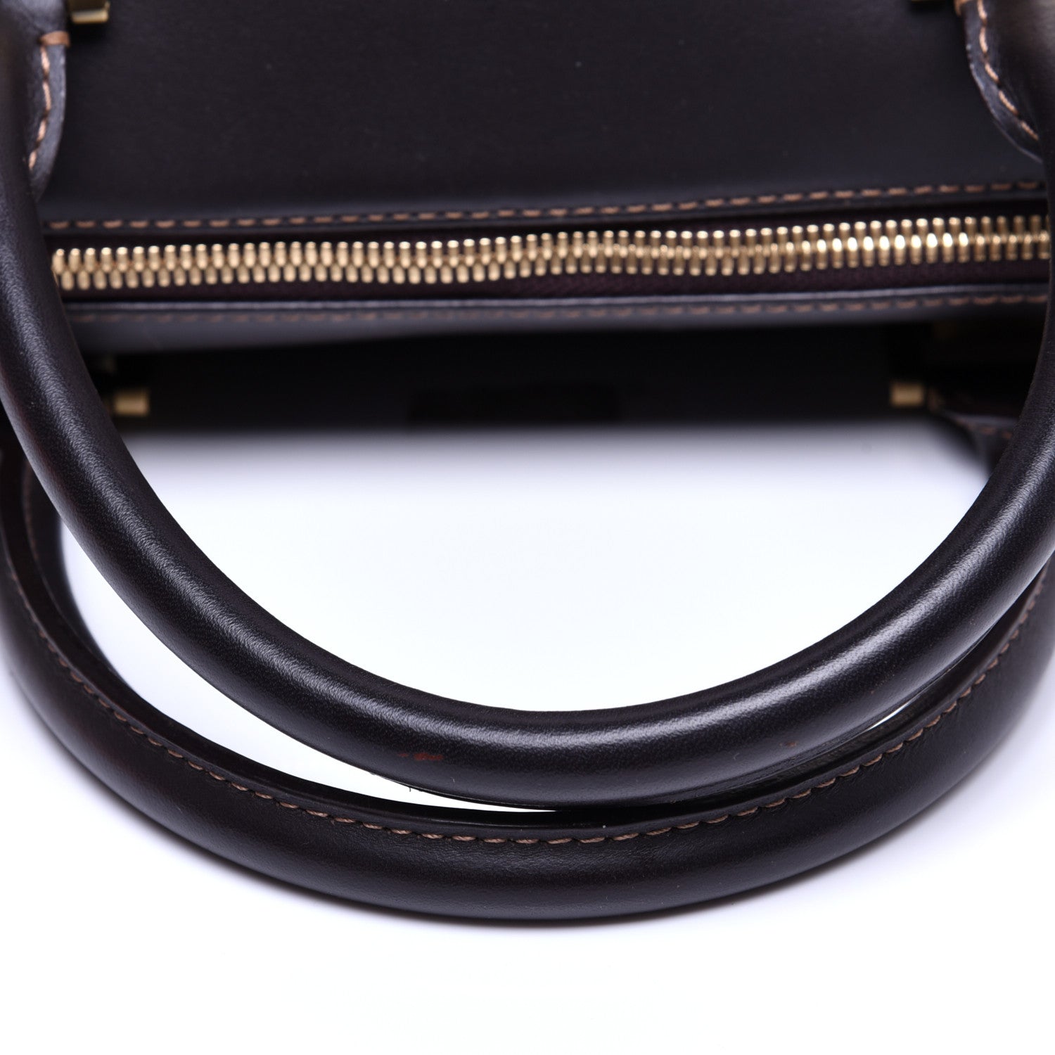 MCM Visetos Boston Bag Brown Black 11 of 12