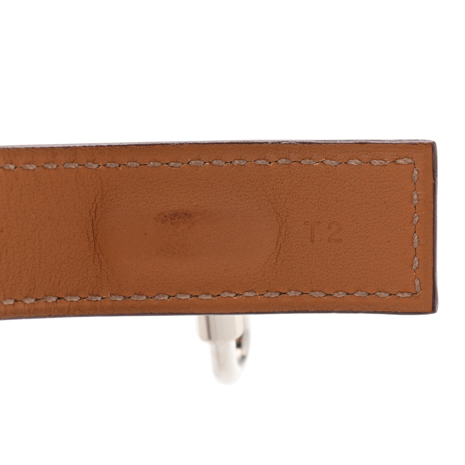 Hermes Barenia Curiosite Double Wrap Bracelet T2 Fauve 7 of 7