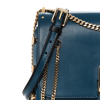 Jimmy Choo Smooth Calfskin Lockett City Shoulder Bag Midnight Blue 8 of 10
