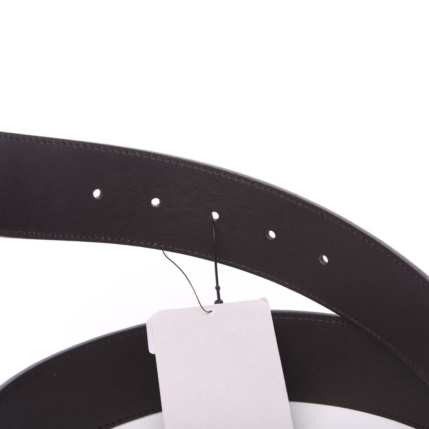 Moon Calfskin Nickel Double G 40mm Belt 90 36 Dark Cocoa