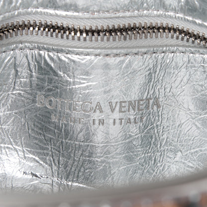 Bottega Veneta Metallic Lambskin Padded Cassette Crossbody Bag Silver 6 of 13