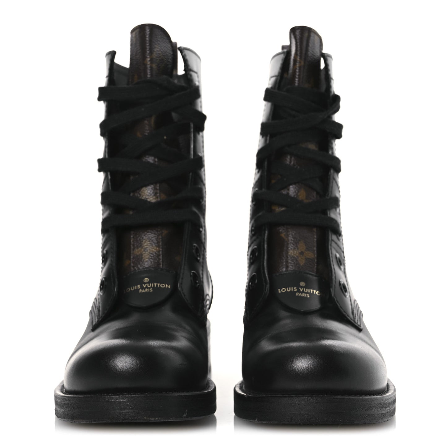 Calfskin Monogram Metropolis Flat Ranger Boots 37.5 Black