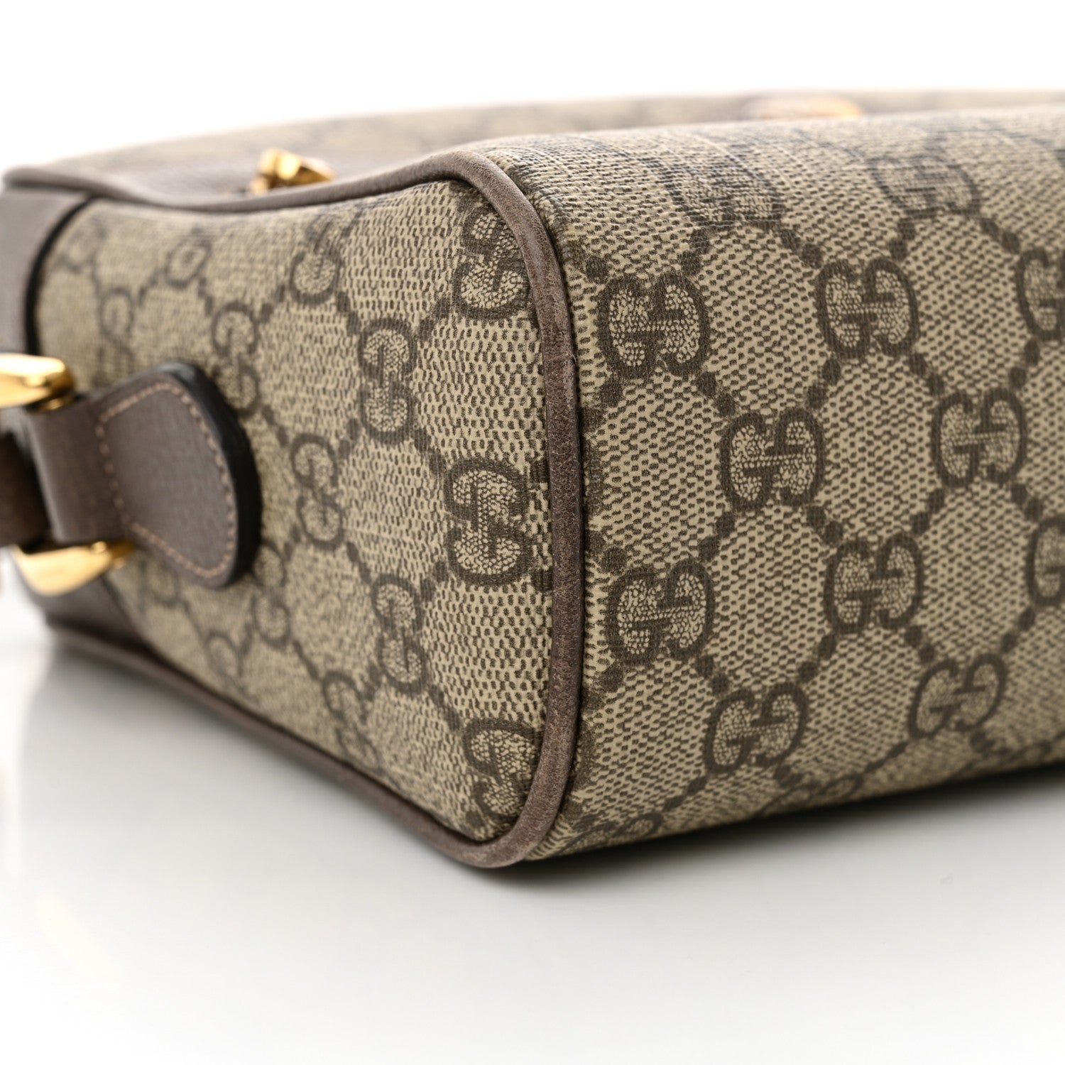 Gucci GG Supreme Monogram Web Small Ophidia Shoulder Bag Brown 9 of 12