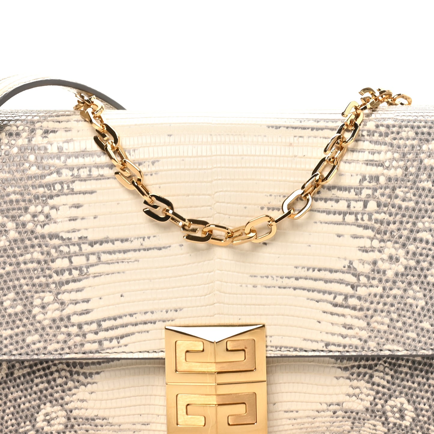 Lizard Small 4G Chain Shoulder Bag Natural