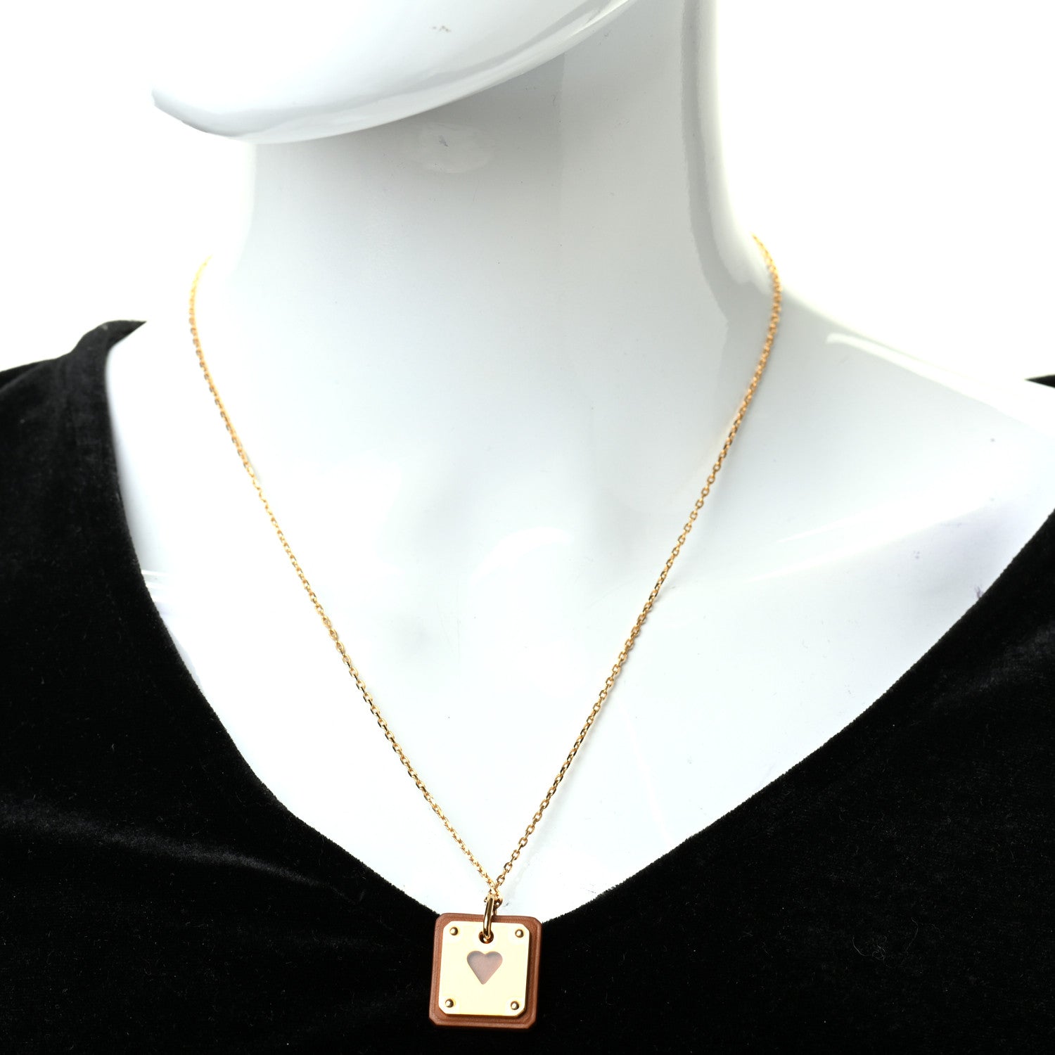 Hermes Swift As De Coeur Necklace Gold 2 of 5