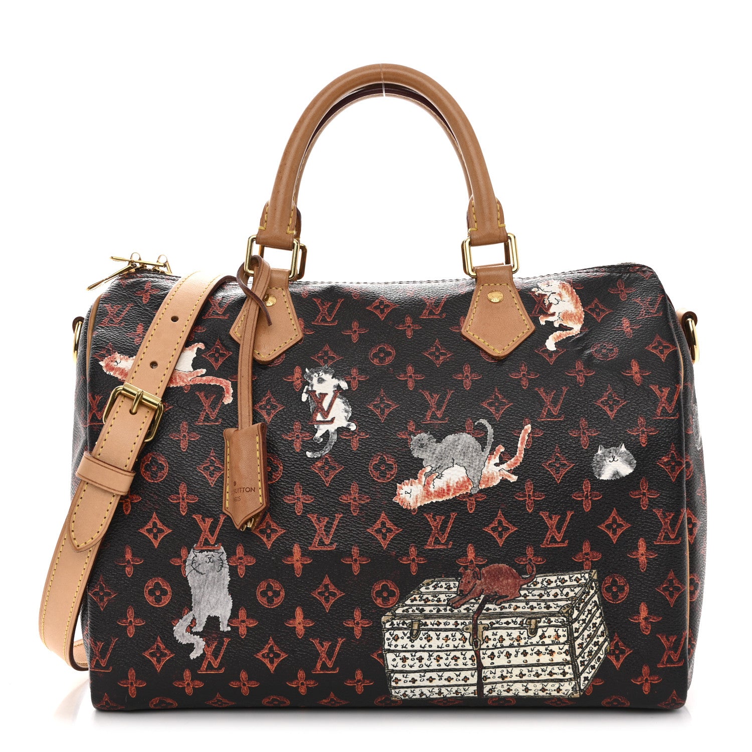 Louis Vuitton Catogram Speedy Bandouliere 30 Marron 1 of 14