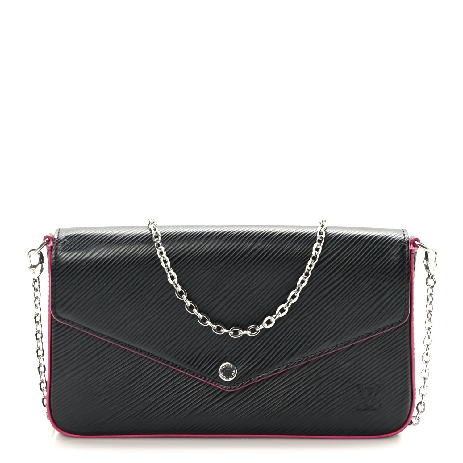 Louis Vuitton Epi Pochette Felicie Black Hot Pink 3 of 9