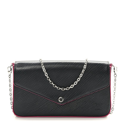 Louis Vuitton Epi Pochette Felicie Black Hot Pink 3 of 9