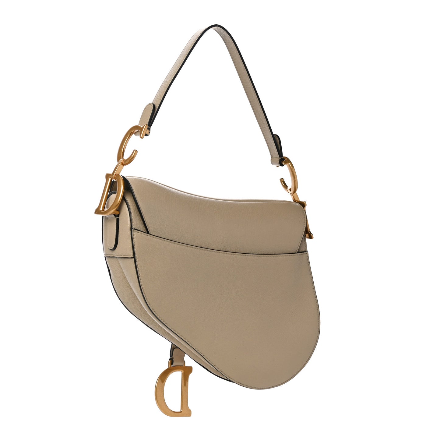Calfskin Saddle Bag Taupe