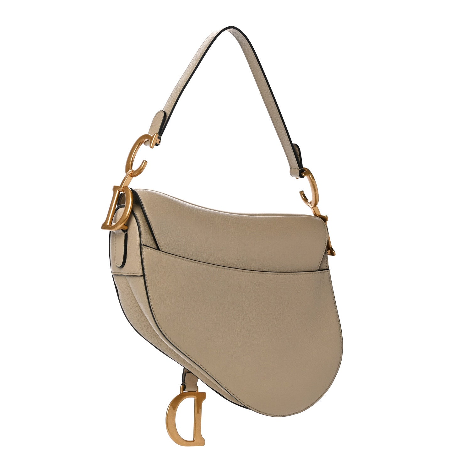 Christian Dior Calfskin Saddle Bag Taupe 3 of 11