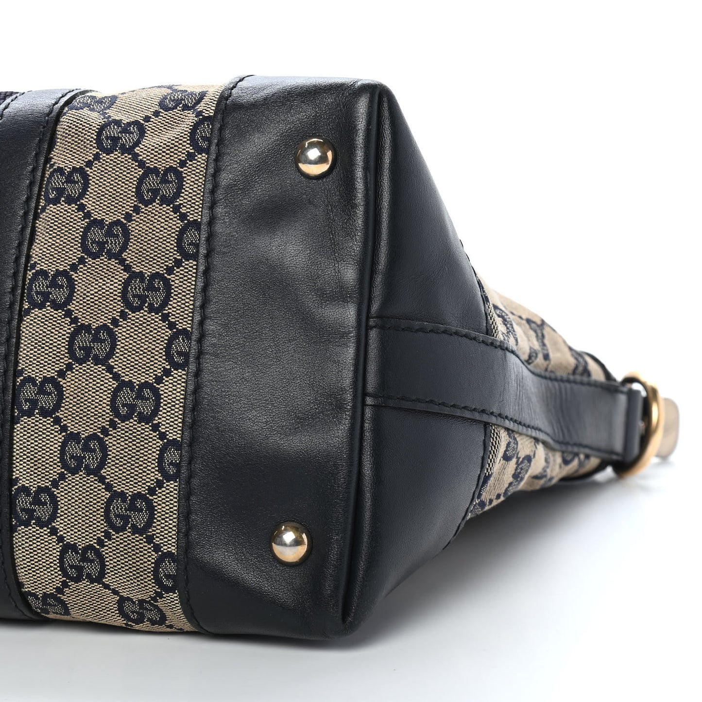 Monogram Vintage Web Medium Top Handle Bag Navy