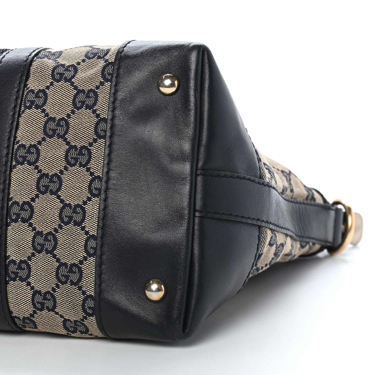 Gucci Monogram Vintage Web Medium Top Handle Bag Navy 8 of 10