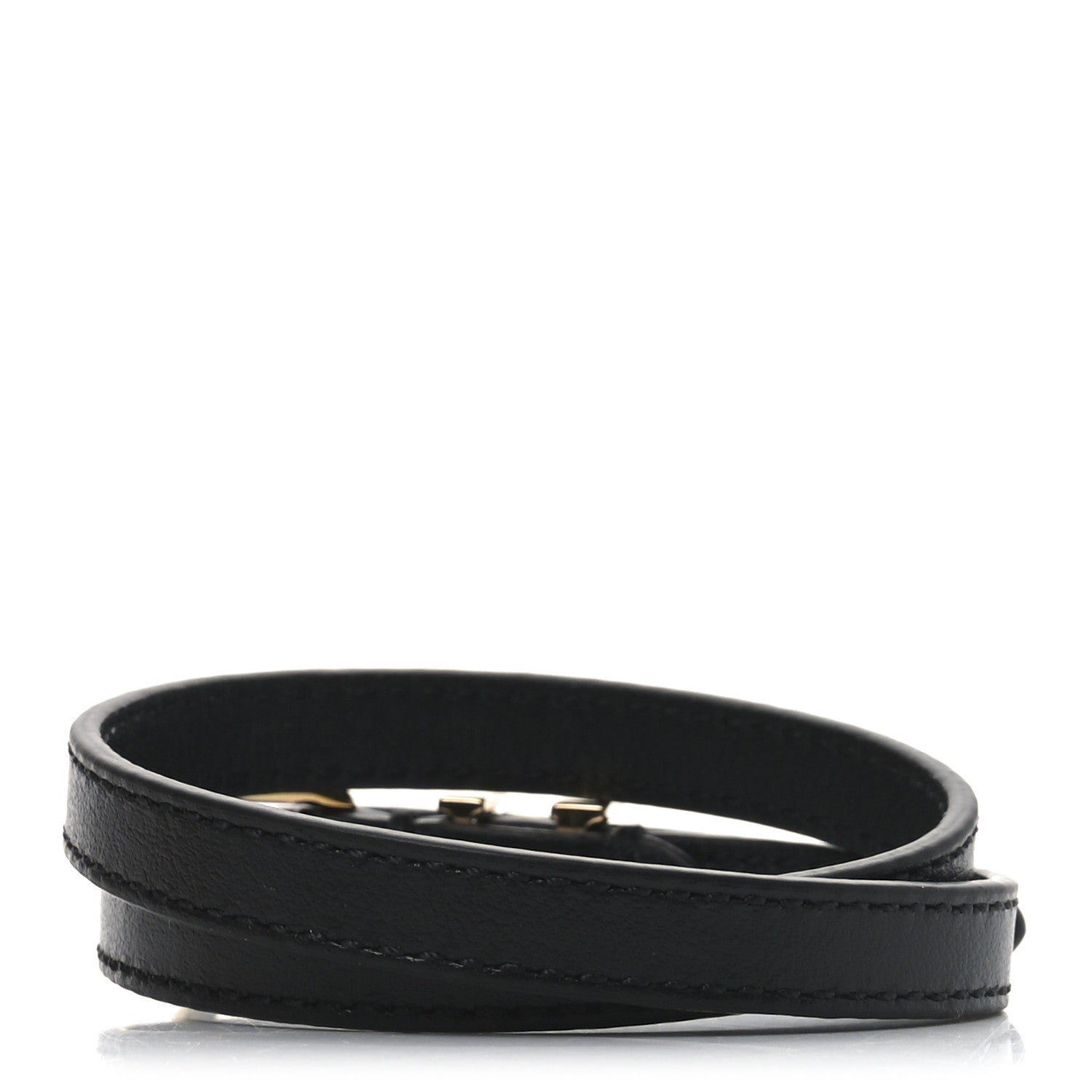 Louis Vuitton Calfskin Enamel LV Darling Bracelet Black 3 of 5