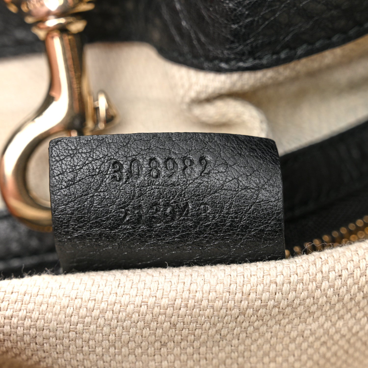 Gucci Pebbled Calfskin Medium Soho Chain Shoulder Bag Black 7 of 11