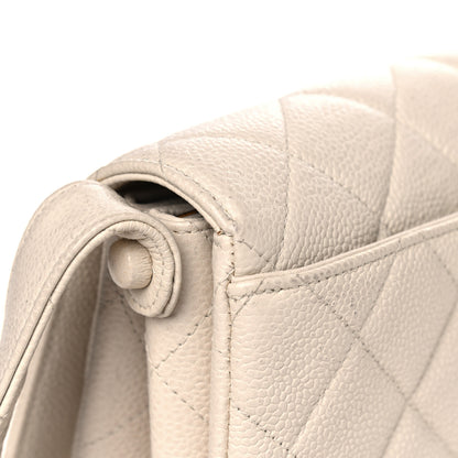 Chanel Caviar Quilted Shoulder Bag White 13 of 15