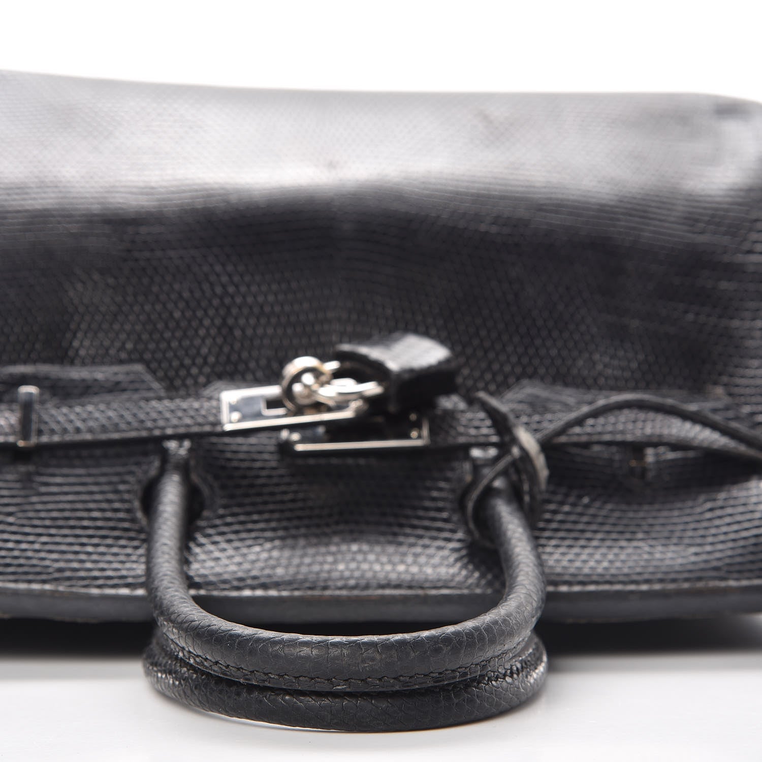 Hermes Lizard Birkin 25 Black 14 of 50