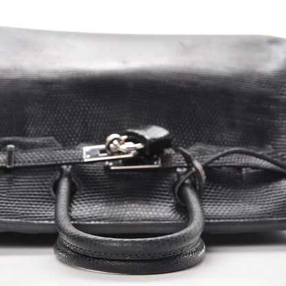 Hermes Lizard Birkin 25 Black 14 of 50