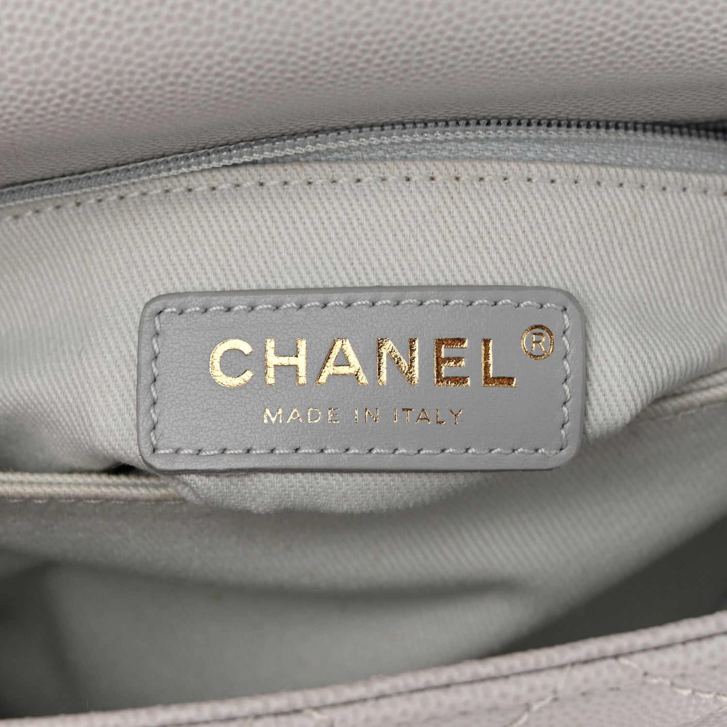 Chanel Caviar Quilted Mini Coco Handle Flap Light Grey 6 of 12