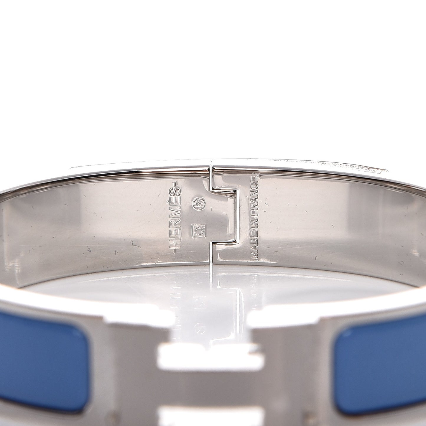Enamel Narrow Clic Clac H Bracelet PM Bleu Transat