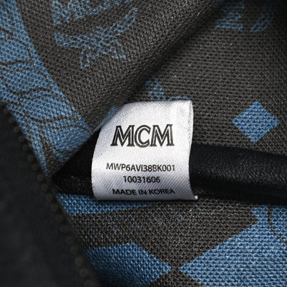 MCM Visetos Medium Reversible Shopper Tote Black 8 of 13