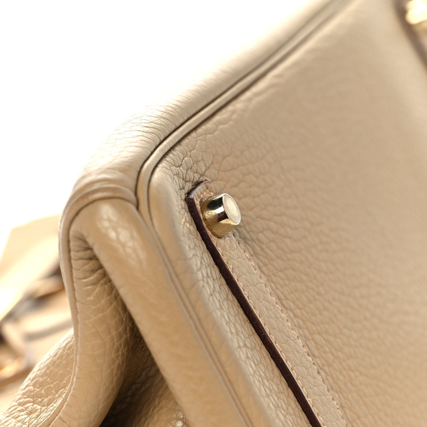 Taurillon Clemence Birkin 35 Tabac Camel