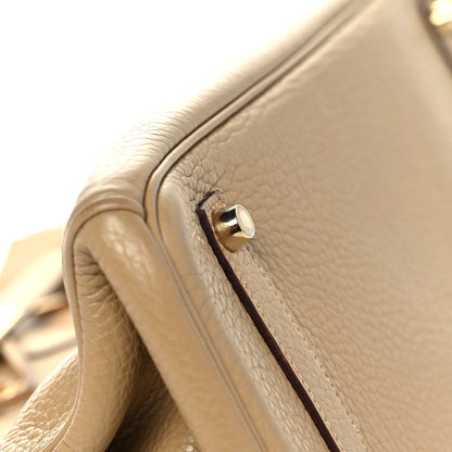 Hermes Taurillon Clemence Birkin 35 Tabac Camel 8 of 40