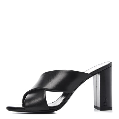 Saint Laurent Calfskin LouLou Mules 37.5 Black 1 of 11