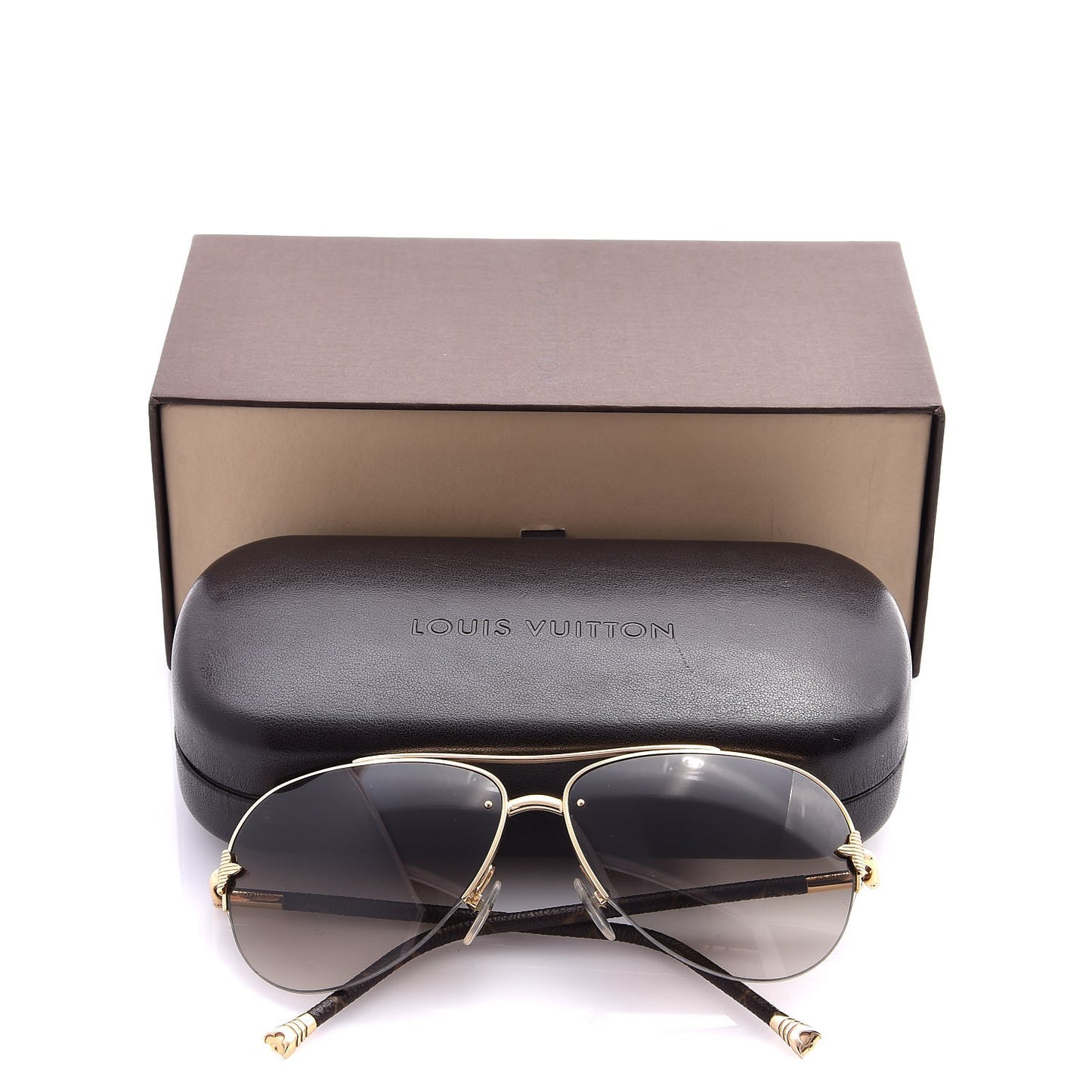Monogram Petite Viola Pilote Aviator Sunglasses Z0571U Brown
