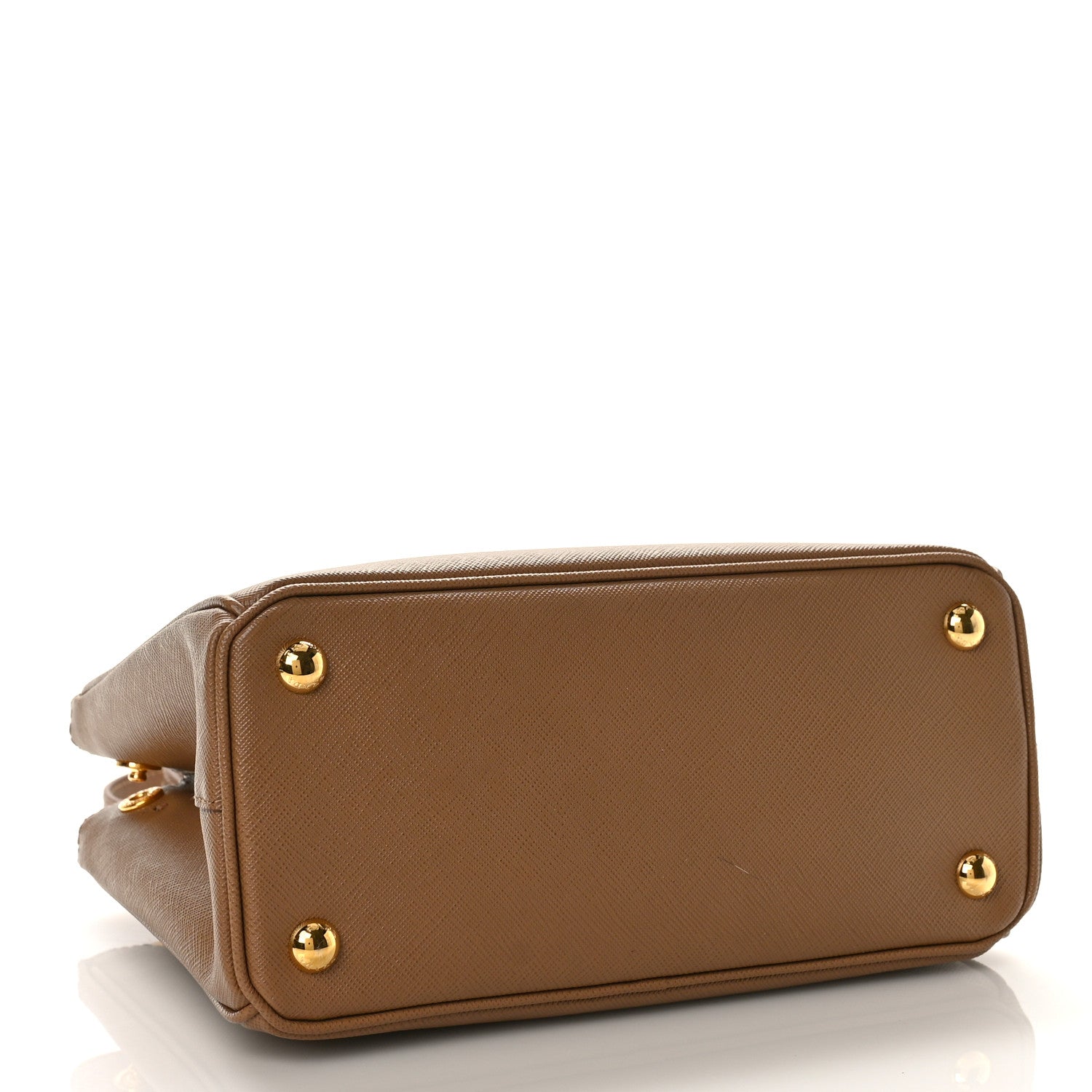 Prada Saffiano Small Galleria Double Zip Tote Caramel 4 of 8