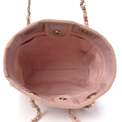 Chanel Mixed Fibers Calfskin Mini Deauville Tote Rose Pink 5 of 10