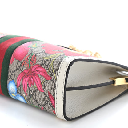 Gucci GG Supreme Monogram Flora Web Small Ophidia Chain Shoulder Bag White 6 of 6