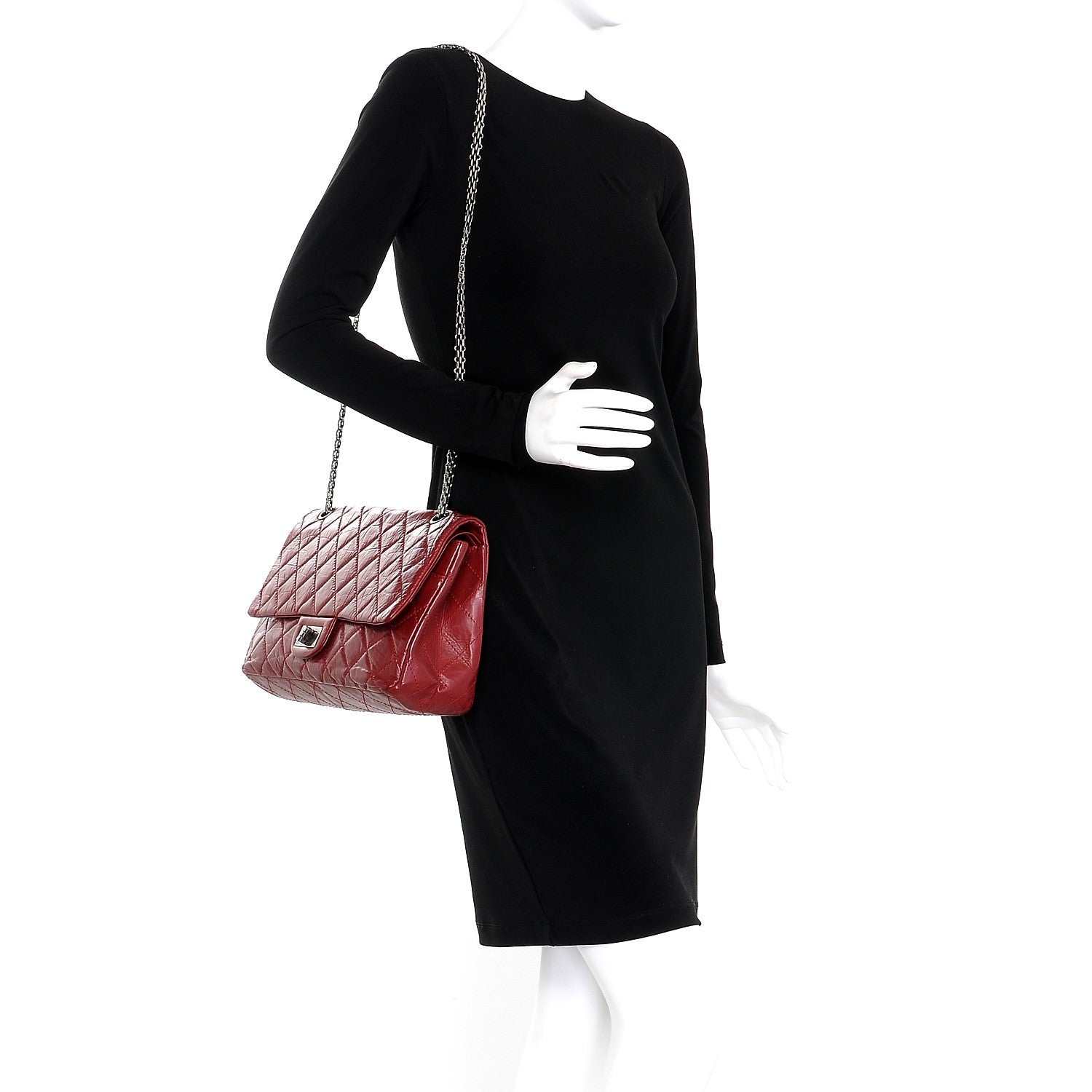 Chanel Aged Calfskin Quilted 2.55 Reissue 227 Flap Red 2 of 11