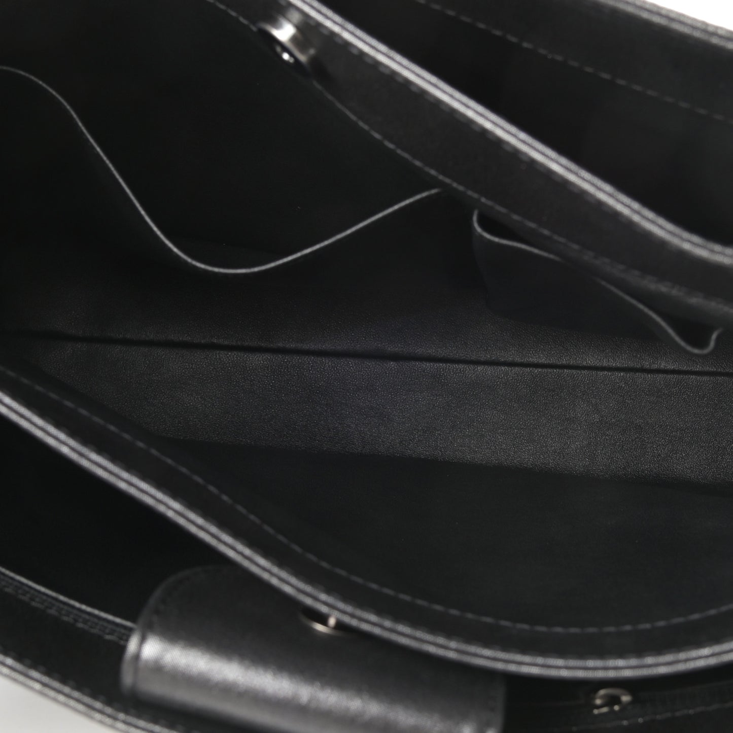 Iridescent Calfskin CC East West Shopping Tote Grey