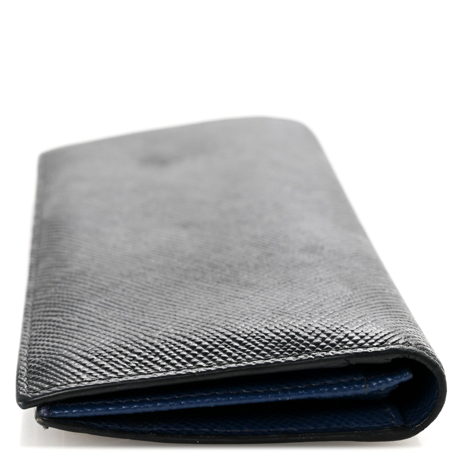 Prada Saffiano Flap Wallet Black Baltico 10 of 10