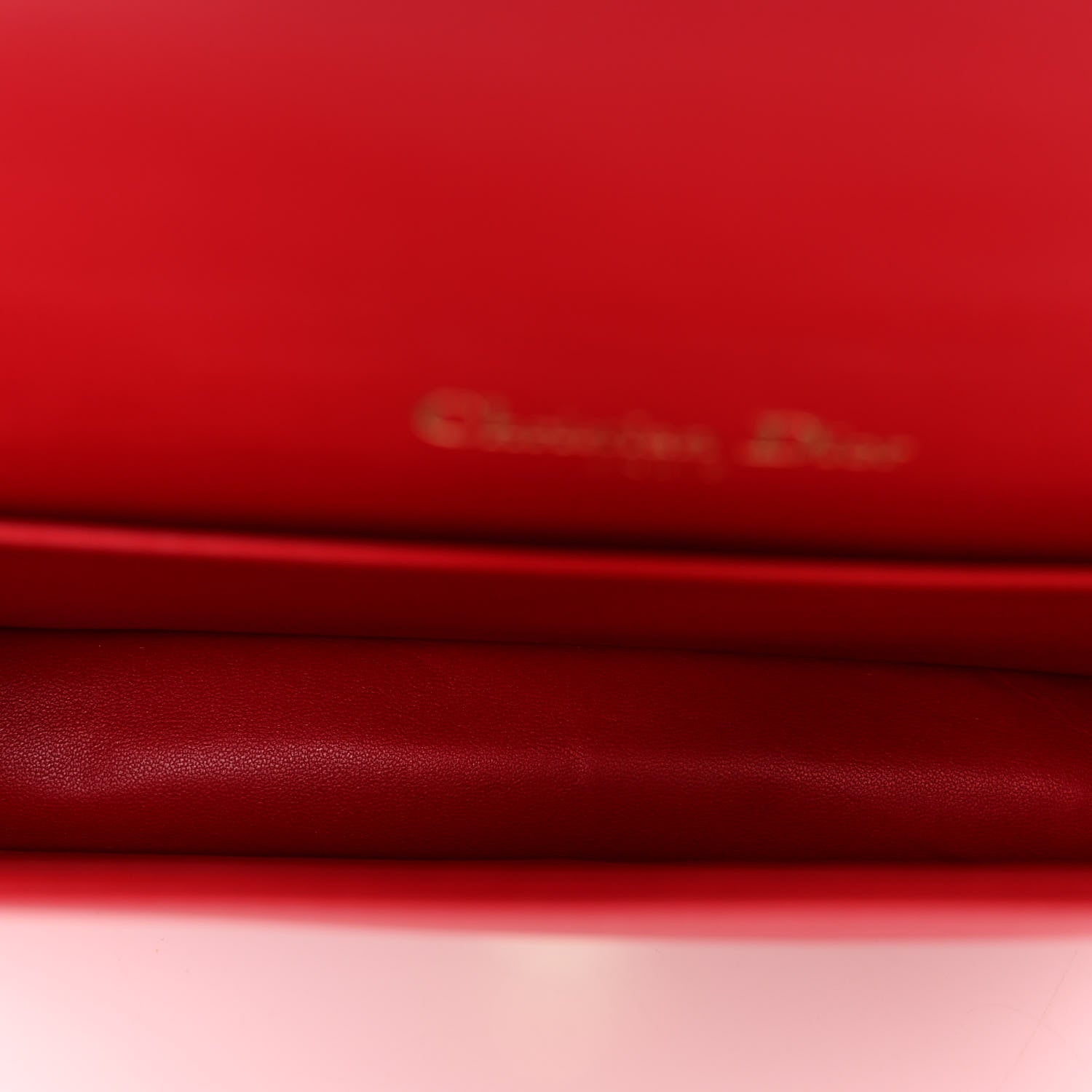 Christian Dior Lambskin Cannage Lady Dior Pouch Red 6 of 10