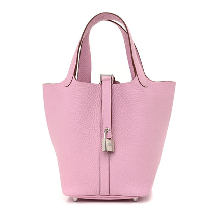 Hermes Taurillon Clemence Picotin Lock 18 PM Mauve Sylvestre 1 of 11