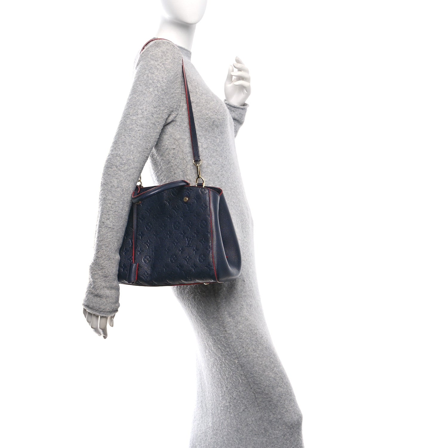 Louis Vuitton Empreinte Montaigne MM Marine Rouge 2 of 10