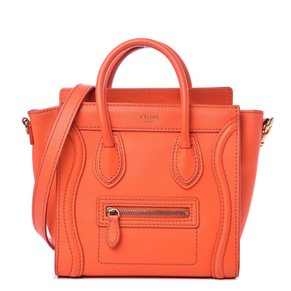 Celine Smooth Calfskin Nano Luggage Fluo Orange 1 of 18