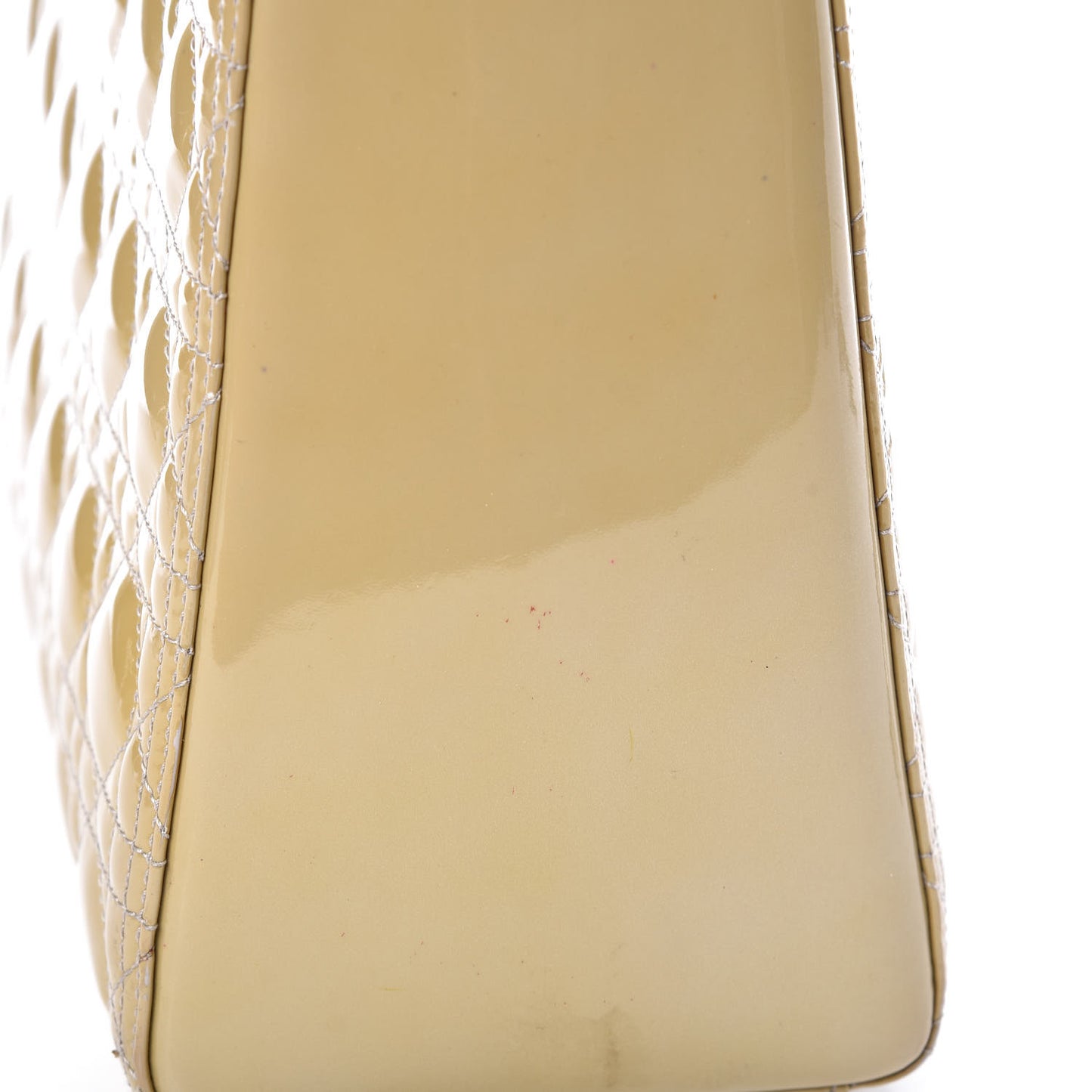 Patent Cannage Large Lady Dior Beige