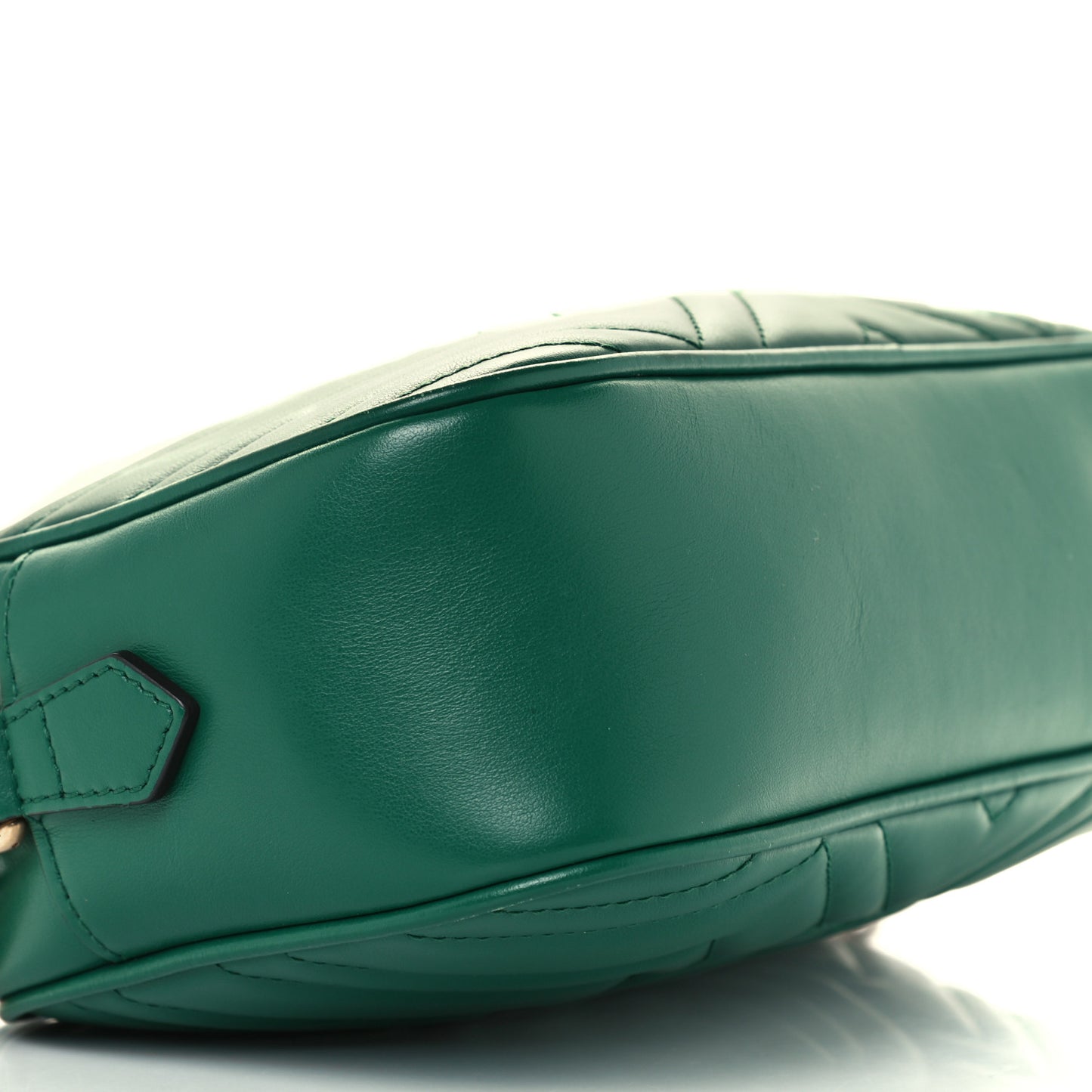 Calfskin Matelasse Small GG Marmont Chain Shoulder Bag Emerald Green