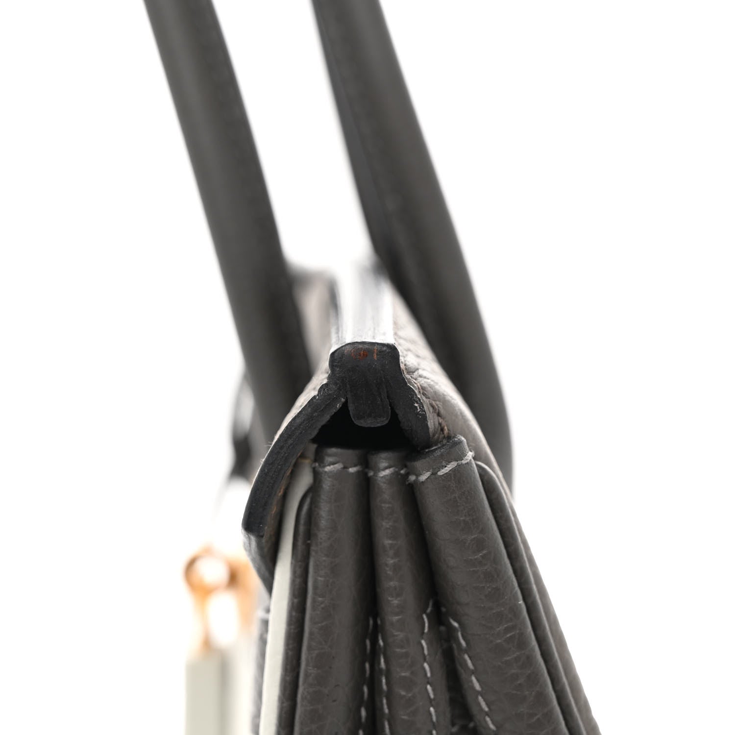 Hermes Taurillon Clemence Horseshoe Birkin 30 Gris Perle Etain Graphite 11 of 14